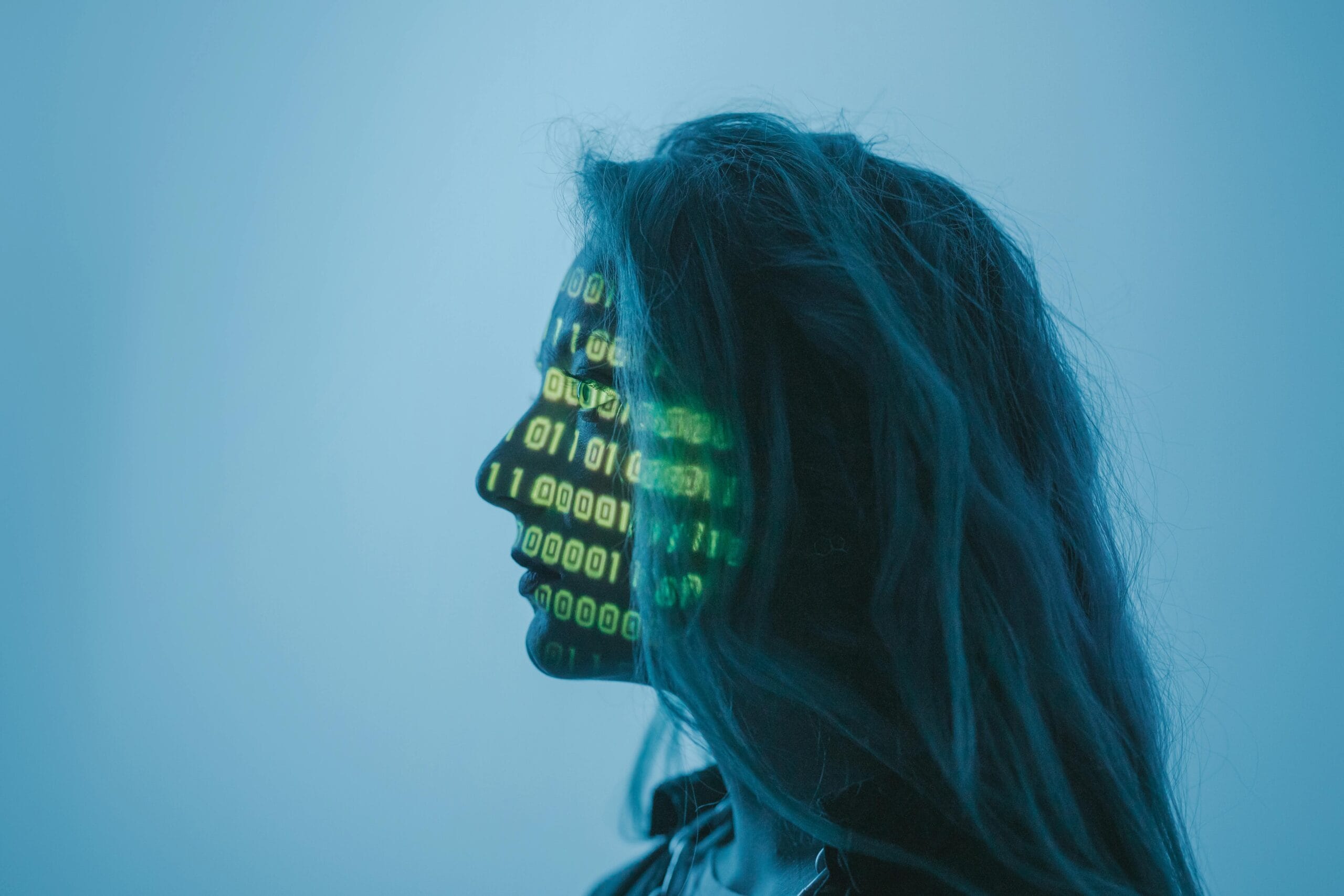 woman contemplating ai
